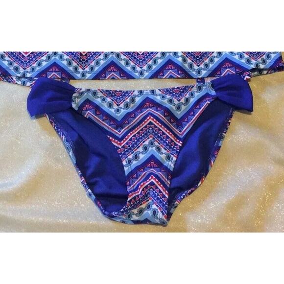 Arizona Jean Co. Women’s Bikini Bottom Size S Red & Blue Beach Pool 4th Of July - Picture 1 of 6